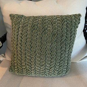 Teal accent pillow